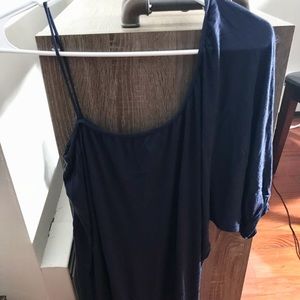 Navy single sleeve top - small